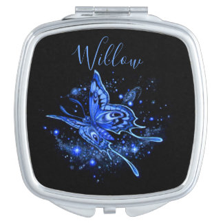 Personalized Lunar Moth Compact Mirror