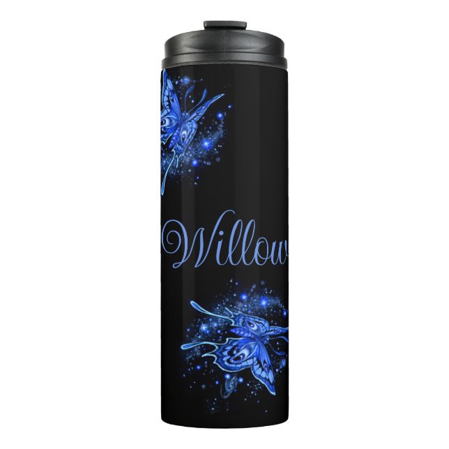 Personalized Lunar Moth Thermal Tumbler (Front)