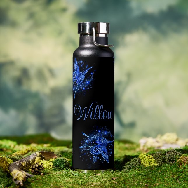 Personalized Lunar Moth  Water Bottle (Outdoor)