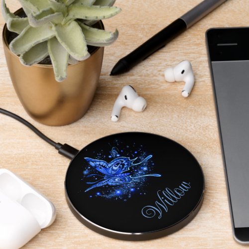 Personalized Lunar Moth Wireless Charger