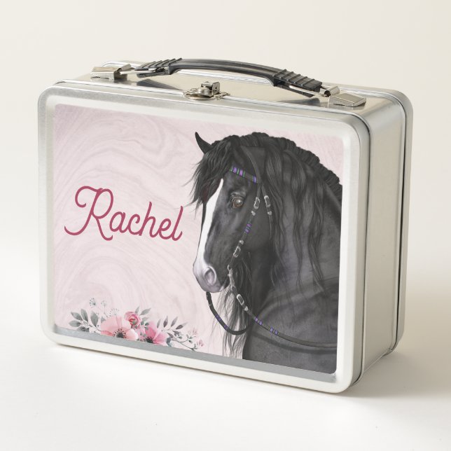 Personalized lunch box for the horse lover (Front)