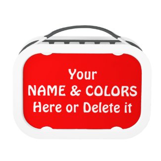 Personalized Lunch Boxes with YOUR TEXT and COLORS