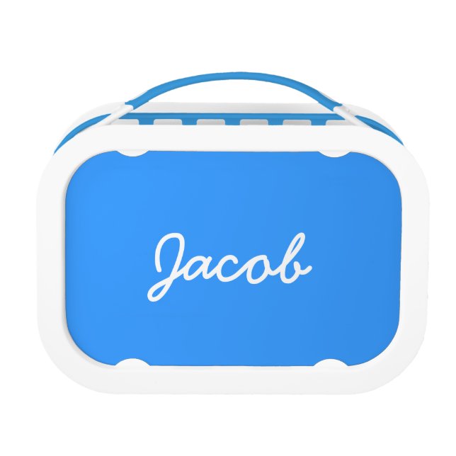 Personalized lunchbox for boys | Blue (Back)