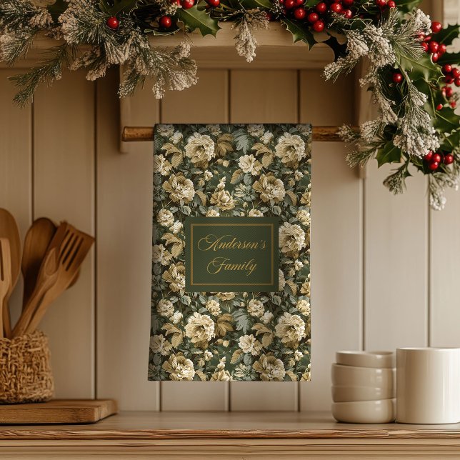 Personalized Lux Pastel Botanical Towel Kitchen (Personalized Lux Pastel Botanical Towel Kitchen)