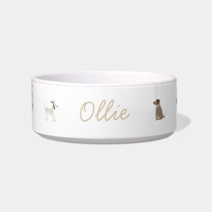 Personalized Luxe Dog Food Water Bowl