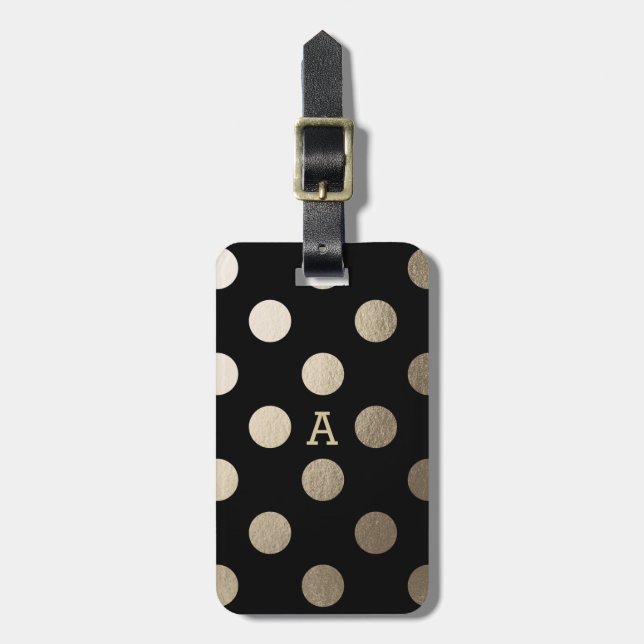 Personalized | Luxe Dots Luggage Tag (Front Vertical)