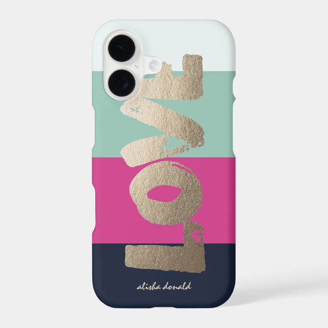 Personalized Luxe Stripes Iphone Case (Back)