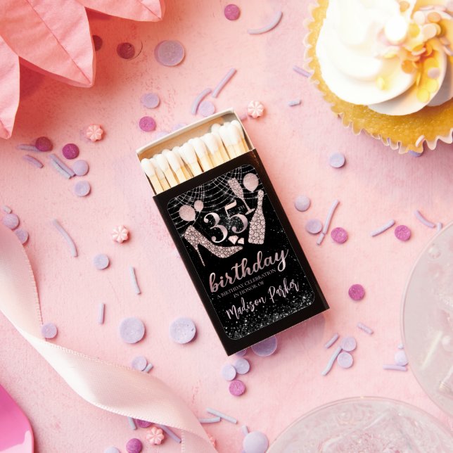 Personalized Luxury 35th Birthday  Matchboxes (Insitu)