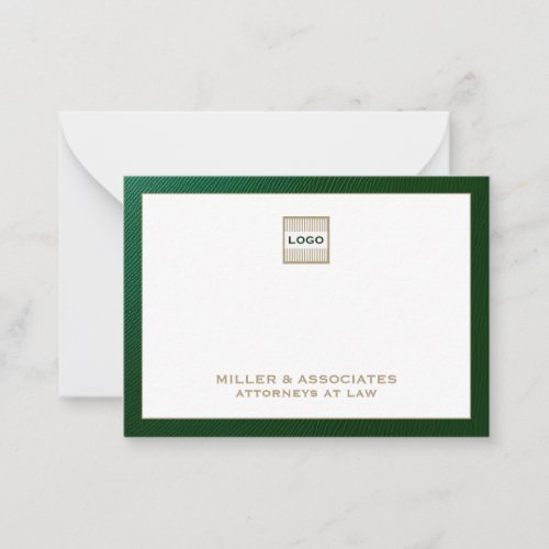 Personalized Luxury Company Logo Note Card