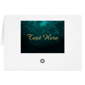 Personalized Luxury Damask gold Frame Card (Back Horizontal)