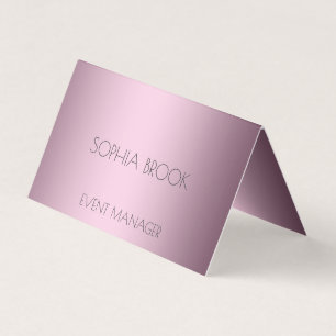 Personalized luxury dark silver metallic foil business card