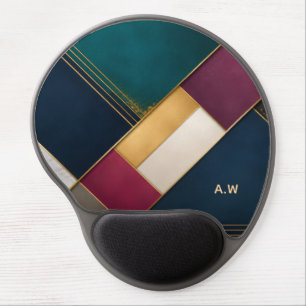Personalized Luxury Geometric Marble Gel Mouse Pad