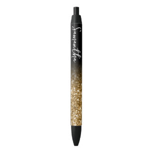 Personalized Luxury Gold Glitter Ombre Pen
