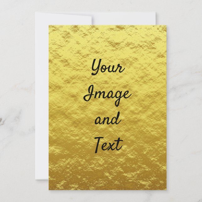 Personalized luxury golden foil Card (Front)