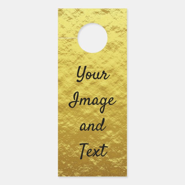 Personalized luxury golden foil door hanger (Front)
