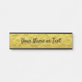 Personalized luxury golden foil door sign