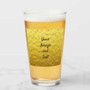 Personalized luxury golden foil glass