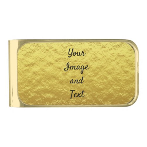 Personalized luxury golden foil gold finish money clip