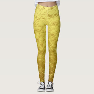 Personalized luxury golden foil leggings