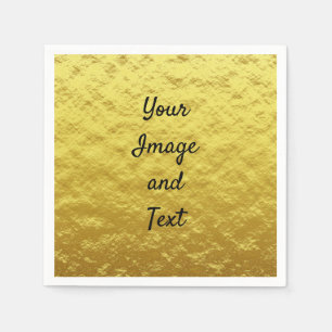 Personalized luxury golden foil napkins