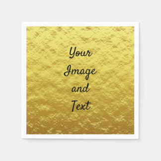 Personalized luxury golden foil napkins