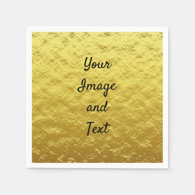 Personalized luxury golden foil napkins (Front)