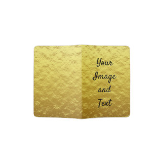 Personalized luxury golden foil passport holder