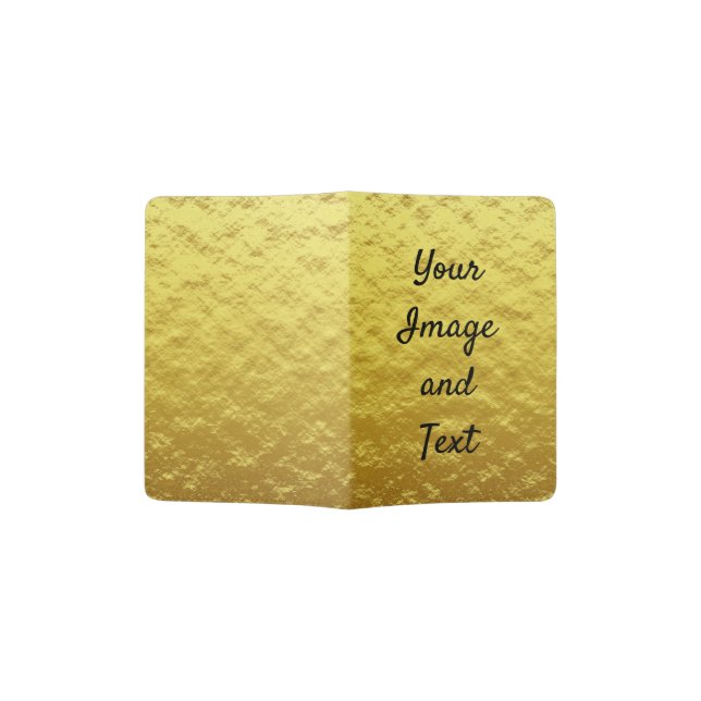 Personalized luxury golden foil passport holder (Opened)