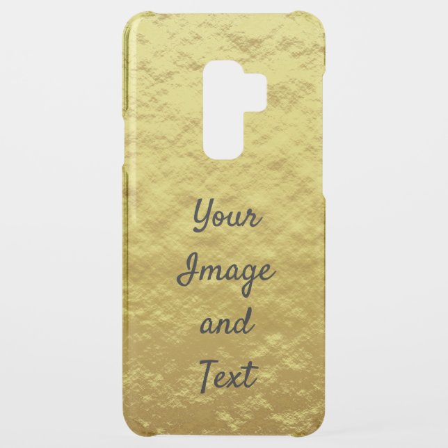 Personalized luxury golden foil uncommon samsung galaxy case (Back)