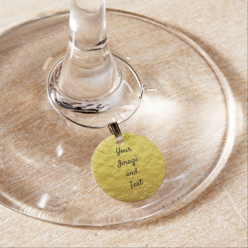 Personalized luxury golden foil wine charm