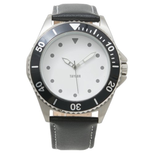 Personalized Luxury Leather Wristwatch