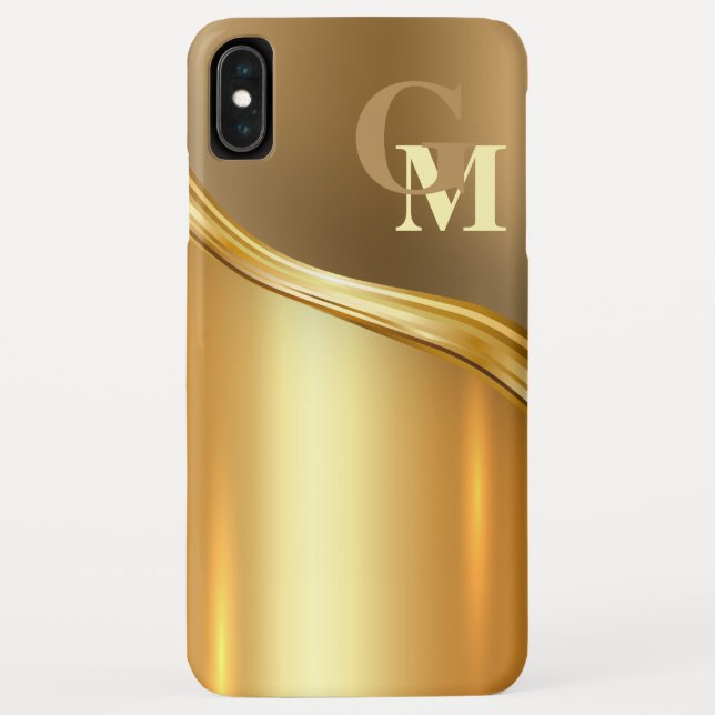 Personalized Luxury Look Modern Golden Case-Mate iPhone Case (Back)