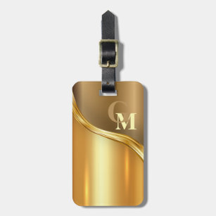 Personalized Luxury Look Modern Golden Luggage Tag