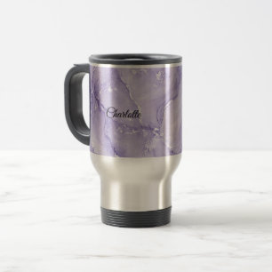 Personalized Luxury Marble Pattern Custom Name Travel Mug