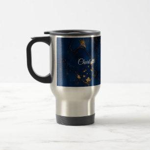 Personalized Luxury Marble Pattern Travel Mug