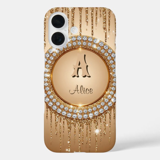 Personalized luxury monogram design Case-Mate iPhone case (Back)