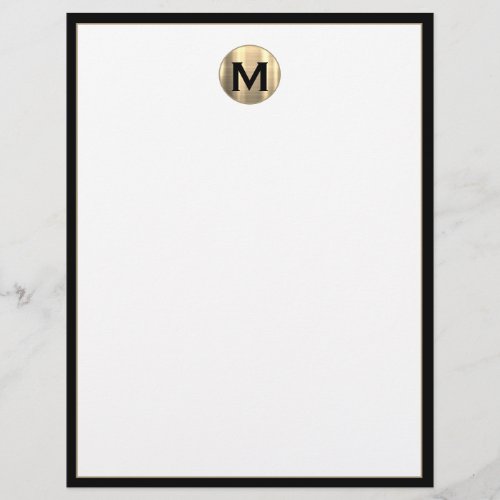Personalized Luxury Monogram Initial Letterhead