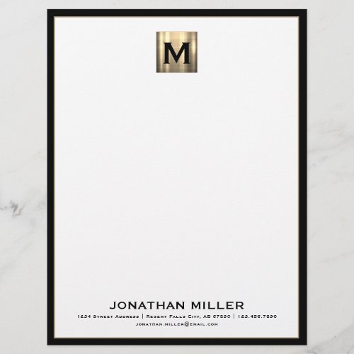  Personalized Luxury Monogram Letterhead