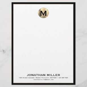 Personalized Luxury Monogram Letterhead