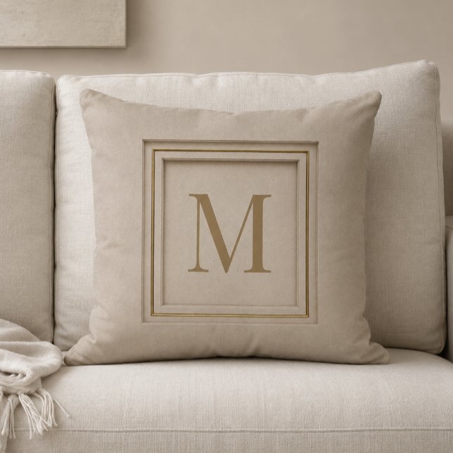 Personalized Luxury Monogram Throw Pillow (Creator Uploaded)