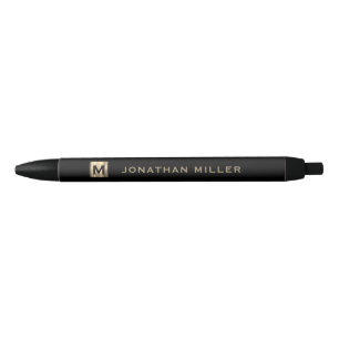 Personalized Luxury Monogram with Golden Name Pen