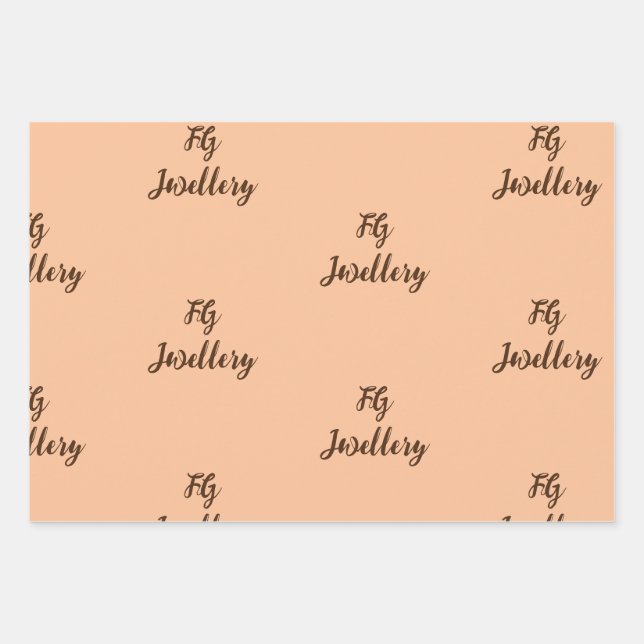 Personalized Luxury Name Small Business Wrapping . Paper Sheets (Front)