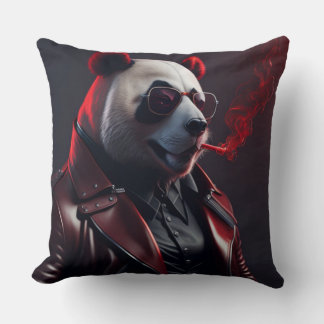 personalized luxury panda smoking pillow for your
