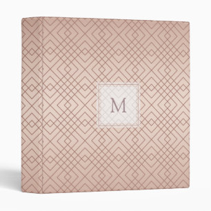 Personalized Luxury pattern Rose Gold 3 Ring Binder