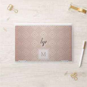 Personalized Luxury pattern Rose Gold HP Laptop Skin