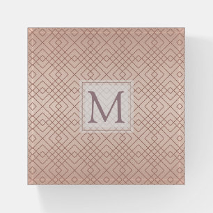 Personalized Luxury pattern Rose Gold Paperweight