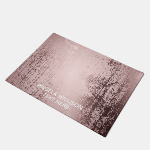 Personalized Luxury rose gold Doormat