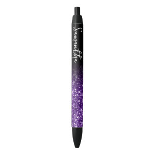 Personalized Luxury Royal Purple Glitter Ombre Pen