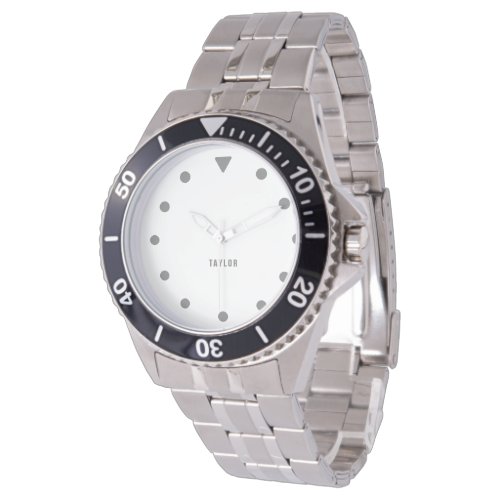 Personalized Luxury Stainless Steel Wristwatch