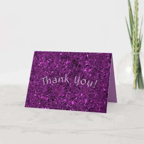 Personalized luxury violet crushed foil card